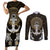 Polynesian Swordfish Couples Matching Short Sleeve Bodycon Dress and Long Sleeve Button Shirts with Anchor Pattern and Tribal Turtle - Wonder Print Shop