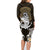 Polynesian Swordfish Family Matching Long Sleeve Bodycon Dress and Hawaiian Shirt with Anchor Pattern and Tribal Turtle - Wonder Print Shop