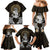Polynesian Swordfish Family Matching Mermaid Dress and Hawaiian Shirt with Anchor Pattern and Tribal Turtle - Wonder Print Shop