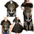Polynesian Swordfish Family Matching Off Shoulder Maxi Dress and Hawaiian Shirt with Anchor Pattern and Tribal Turtle - Wonder Print Shop