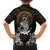 Polynesian Swordfish Family Matching Puletasi Dress and Hawaiian Shirt with Anchor Pattern and Tribal Turtle - Wonder Print Shop