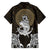 Polynesian Swordfish Family Matching Puletasi Dress and Hawaiian Shirt with Anchor Pattern and Tribal Turtle - Wonder Print Shop