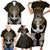 Polynesian Swordfish Family Matching Short Sleeve Bodycon Dress and Hawaiian Shirt with Anchor Pattern and Tribal Turtle - Wonder Print Shop