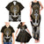Polynesian Swordfish Family Matching Tank Maxi Dress and Hawaiian Shirt with Anchor Pattern and Tribal Turtle - Wonder Print Shop