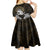 Polynesian Swordfish Kid Short Sleeve Dress with Anchor Pattern and Tribal Turtle - Wonder Print Shop