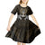 Polynesian Swordfish Kid Short Sleeve Dress with Anchor Pattern and Tribal Turtle - Wonder Print Shop