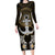 Polynesian Swordfish Long Sleeve Bodycon Dress with Anchor Pattern and Tribal Turtle - Wonder Print Shop