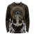 Polynesian Swordfish Long Sleeve Shirt with Anchor Pattern and Tribal Turtle - Wonder Print Shop