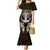 Polynesian Swordfish Mermaid Dress with Anchor Pattern and Tribal Turtle - Wonder Print Shop