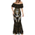 Polynesian Swordfish Mermaid Dress with Anchor Pattern and Tribal Turtle - Wonder Print Shop