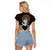 Polynesian Swordfish Raglan Cropped T Shirt with Anchor Pattern and Tribal Turtle - Wonder Print Shop