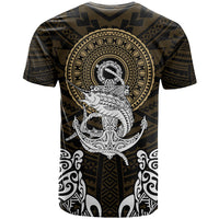 Polynesian Swordfish T Shirt with Anchor Pattern and Tribal Turtle - Wonder Print Shop