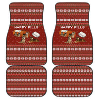 Merry Christmas Siberian Husky Dog Happy Pills Car Mats Husky Dogs in Pill Bottle and Red Snowflake - Wonder Print Shop