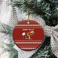 Merry Christmas Siberian Husky Dog Happy Pills Ceramic Ornament Husky Dogs in Pill Bottle and Red Snowflake - Wonder Print Shop