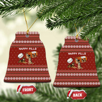 Merry Christmas Siberian Husky Dog Happy Pills Ceramic Ornament Husky Dogs in Pill Bottle and Red Snowflake - Wonder Print Shop