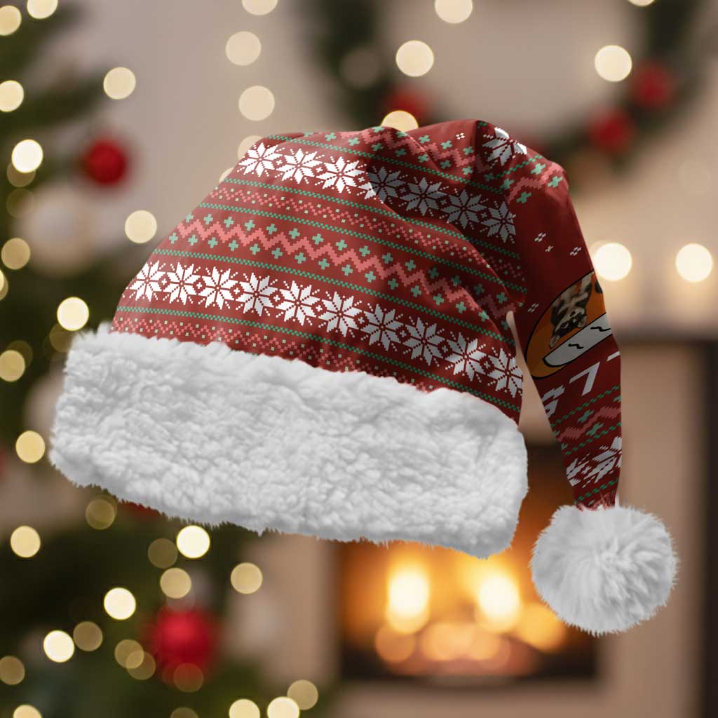 Merry Christmas Siberian Husky Dog Happy Pills Christmas Santa Hat Husky Dogs in Pill Bottle and Red Snowflake - Wonder Print Shop