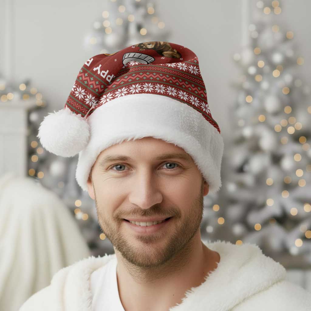 Merry Christmas Siberian Husky Dog Happy Pills Christmas Santa Hat Husky Dogs in Pill Bottle and Red Snowflake - Wonder Print Shop