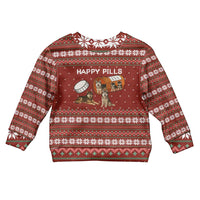 Merry Christmas Siberian Husky Dog Happy Pills Kid Ugly Christmas Sweater Husky Dogs in Pill Bottle and Red Snowflake - Wonder Print Shop