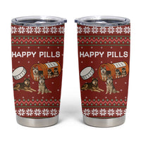 Merry Christmas Siberian Husky Dog Happy Pills Tumbler Cup Husky Dogs in Pill Bottle and Red Snowflake - Wonder Print Shop