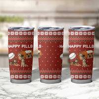 Merry Christmas Siberian Husky Dog Happy Pills Tumbler Cup Husky Dogs in Pill Bottle and Red Snowflake - Wonder Print Shop