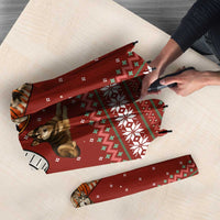 Merry Christmas Siberian Husky Dog Happy Pills Umbrella Husky Dogs in Pill Bottle and Red Snowflake - Wonder Print Shop