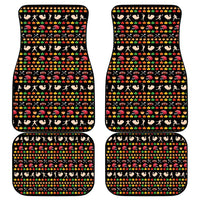 Merry Christmas Turkey Football Car Mats Fall Leaves Pattern for Game Day Fans - Wonder Print Shop