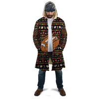 Merry Christmas Turkey Football Cloak Fall Leaves Pattern for Game Day Fans - Wonder Print Shop