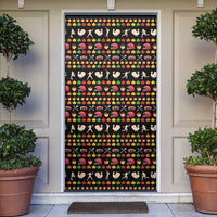 Merry Christmas Turkey Football Door Cover Fall Leaves Pattern for Game Day Fans - Wonder Print Shop