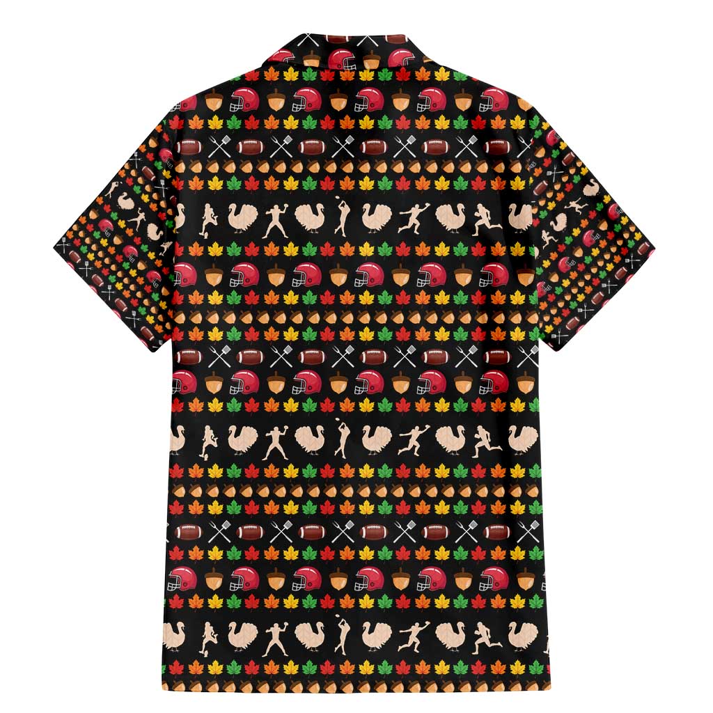 Merry Christmas Turkey Football Family Matching Mermaid Dress and Hawaiian Shirt Fall Leaves Pattern for Game Day Fans - Wonder Print Shop