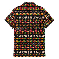 Merry Christmas Turkey Football Family Matching Off Shoulder Maxi Dress and Hawaiian Shirt Fall Leaves Pattern for Game Day Fans - Wonder Print Shop