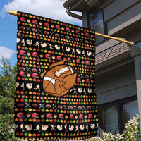Merry Christmas Turkey Football Garden Flag Fall Leaves Pattern for Game Day Fans - Wonder Print Shop