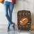 Merry Christmas Turkey Football Luggage Cover Fall Leaves Pattern for Game Day Fans - Wonder Print Shop