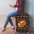 Merry Christmas Turkey Football Luggage Cover Fall Leaves Pattern for Game Day Fans - Wonder Print Shop
