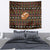 Merry Christmas Turkey Football Tapestry Fall Leaves Pattern for Game Day Fans - Wonder Print Shop