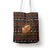 Merry Christmas Turkey Football Tote Bag Fall Leaves Pattern for Game Day Fans - Wonder Print Shop