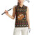 Merry Christmas Turkey Football Women Sleeveless Polo Shirt Fall Leaves Pattern for Game Day Fans - Wonder Print Shop