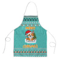 Funny Dog Merry Corgmas Christmas Apron Xmas Holiday Patterns - Wonder Print Shop