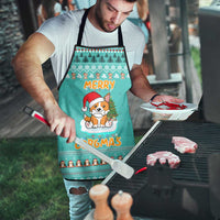 Funny Dog Merry Corgmas Christmas Apron Xmas Holiday Patterns - Wonder Print Shop