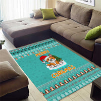Funny Dog Merry Corgmas Christmas Area Rug Xmas Holiday Patterns - Wonder Print Shop