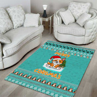Funny Dog Merry Corgmas Christmas Area Rug Xmas Holiday Patterns - Wonder Print Shop