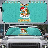 Funny Dog Merry Corgmas Christmas Auto Sun Shade Xmas Holiday Patterns - Wonder Print Shop