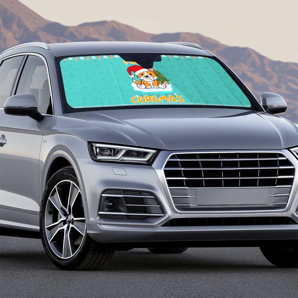 Funny Dog Merry Corgmas Christmas Auto Sun Shade Xmas Holiday Patterns - Wonder Print Shop