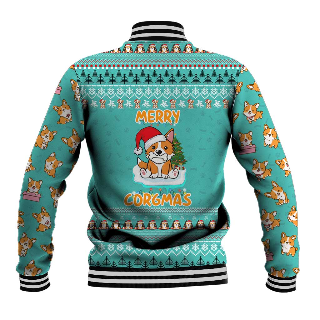 Funny Dog Merry Corgmas Christmas Baseball Jacket Xmas Holiday Patterns - Wonder Print Shop