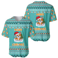 Funny Dog Merry Corgmas Christmas Baseball Jersey Xmas Holiday Patterns - Wonder Print Shop