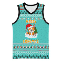 Funny Dog Merry Corgmas Christmas Basketball Jersey Xmas Holiday Patterns - Wonder Print Shop
