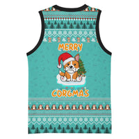 Funny Dog Merry Corgmas Christmas Basketball Jersey Xmas Holiday Patterns - Wonder Print Shop