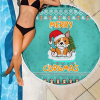 Funny Dog Merry Corgmas Christmas Beach Blanket Xmas Holiday Patterns - Wonder Print Shop