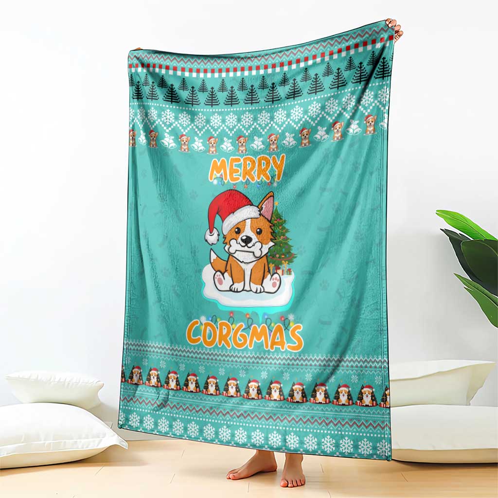 Funny Dog Merry Corgmas Christmas Blanket Xmas Holiday Patterns - Wonder Print Shop
