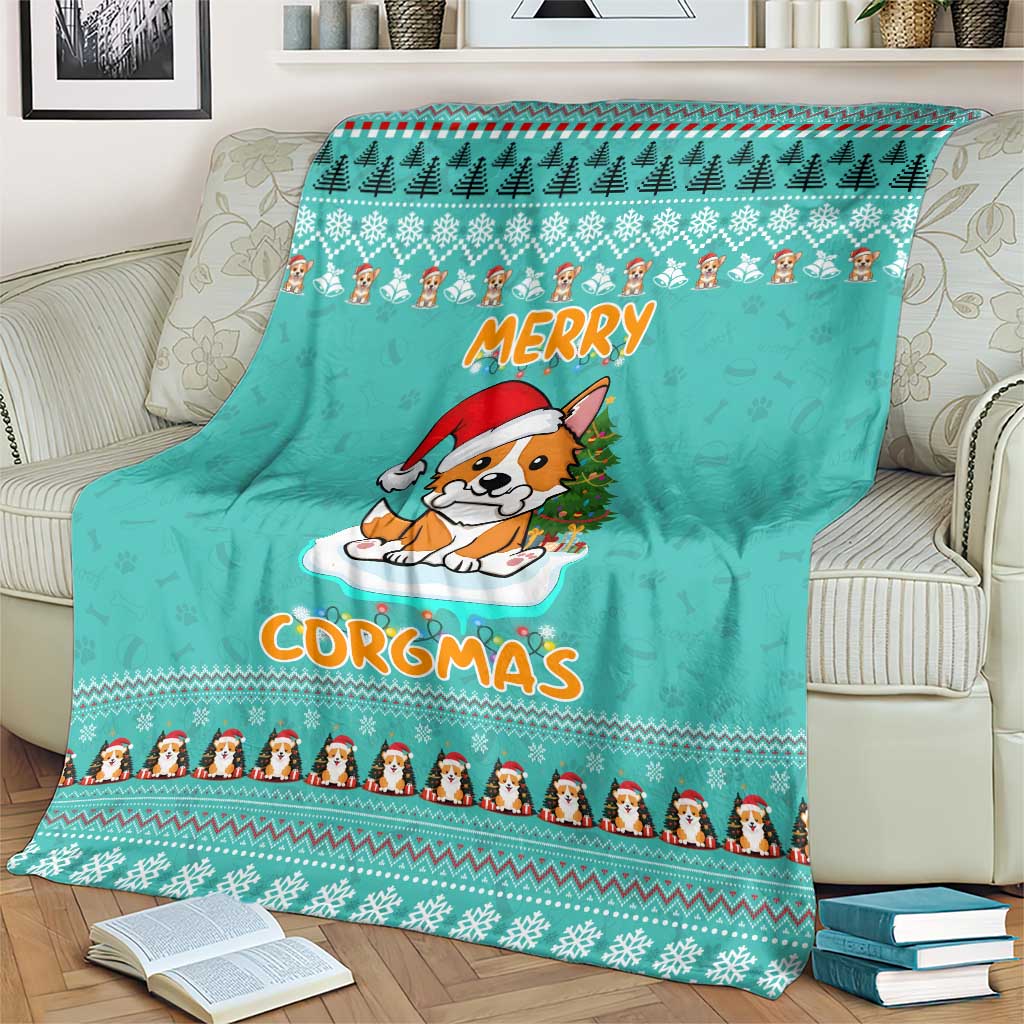 Funny Dog Merry Corgmas Christmas Blanket Xmas Holiday Patterns - Wonder Print Shop