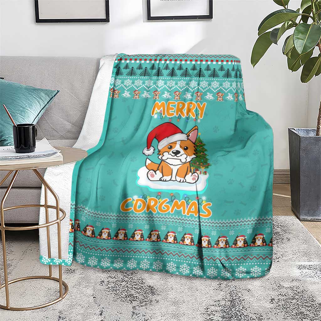 Funny Dog Merry Corgmas Christmas Blanket Xmas Holiday Patterns - Wonder Print Shop